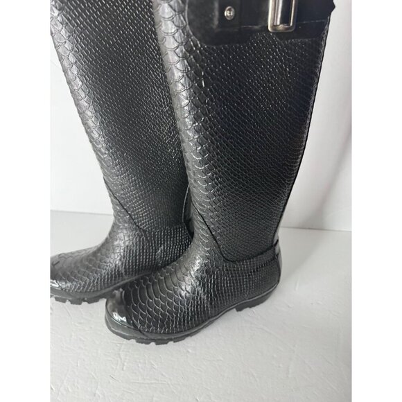 NEW Hunter Hunter Carnaby Boa Snake Rain Boots Black EU 35 36 US 5 UK 3 - Picture 8 of 12